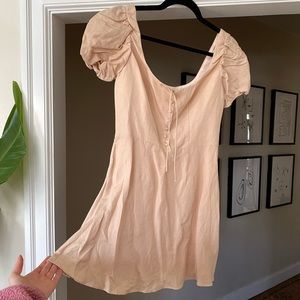 LPA Linen Mini Peasant Dress sz S